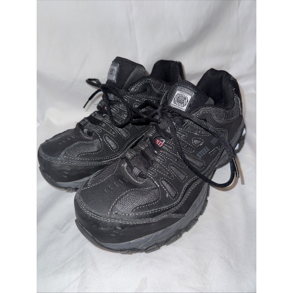 SKECHERS Men's 9 Medium Steel Toe Work Sneakers ASTM F2412/2413-11 M - Picture 1 of 8